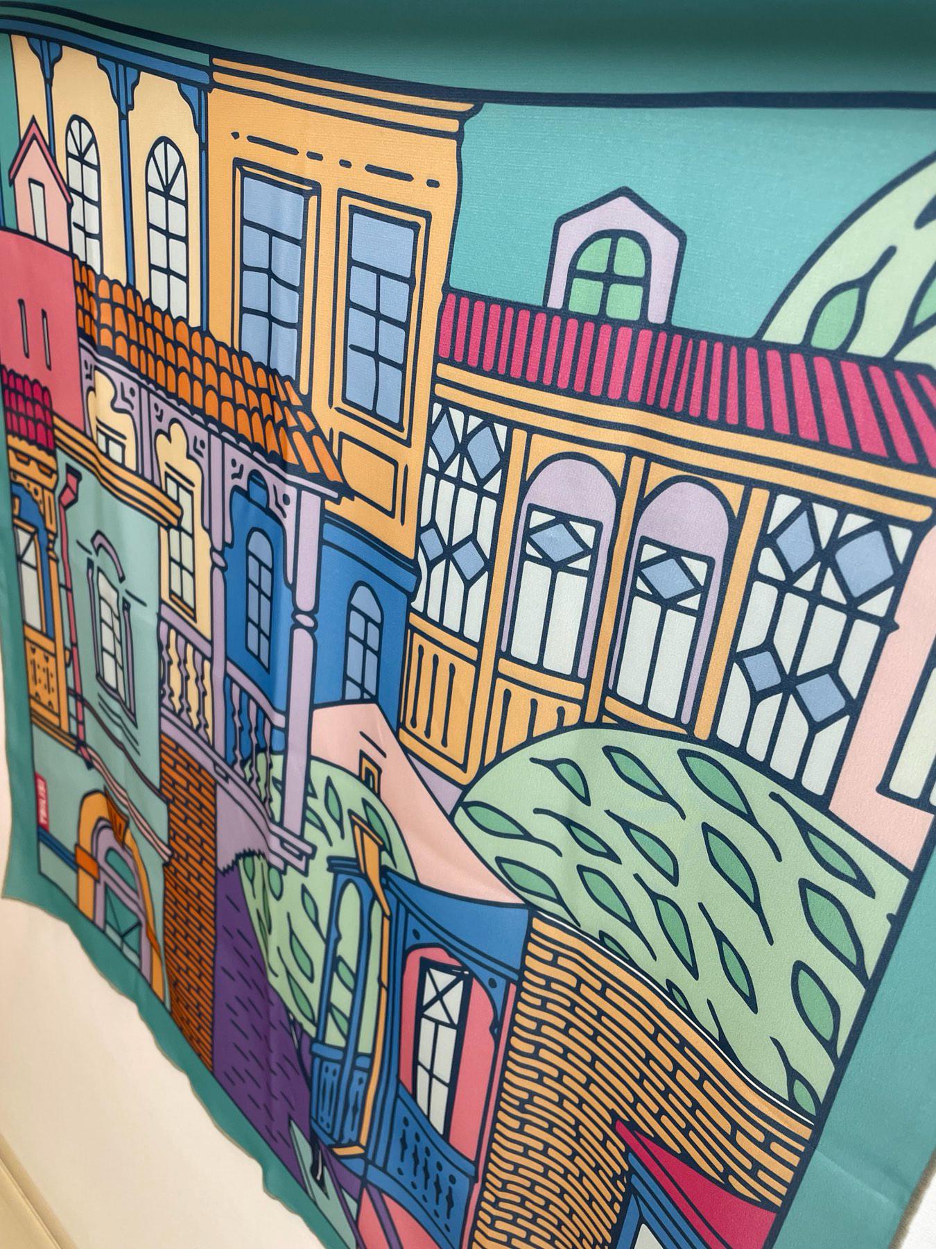 Tbilisi Souvenirs Silk Scarf