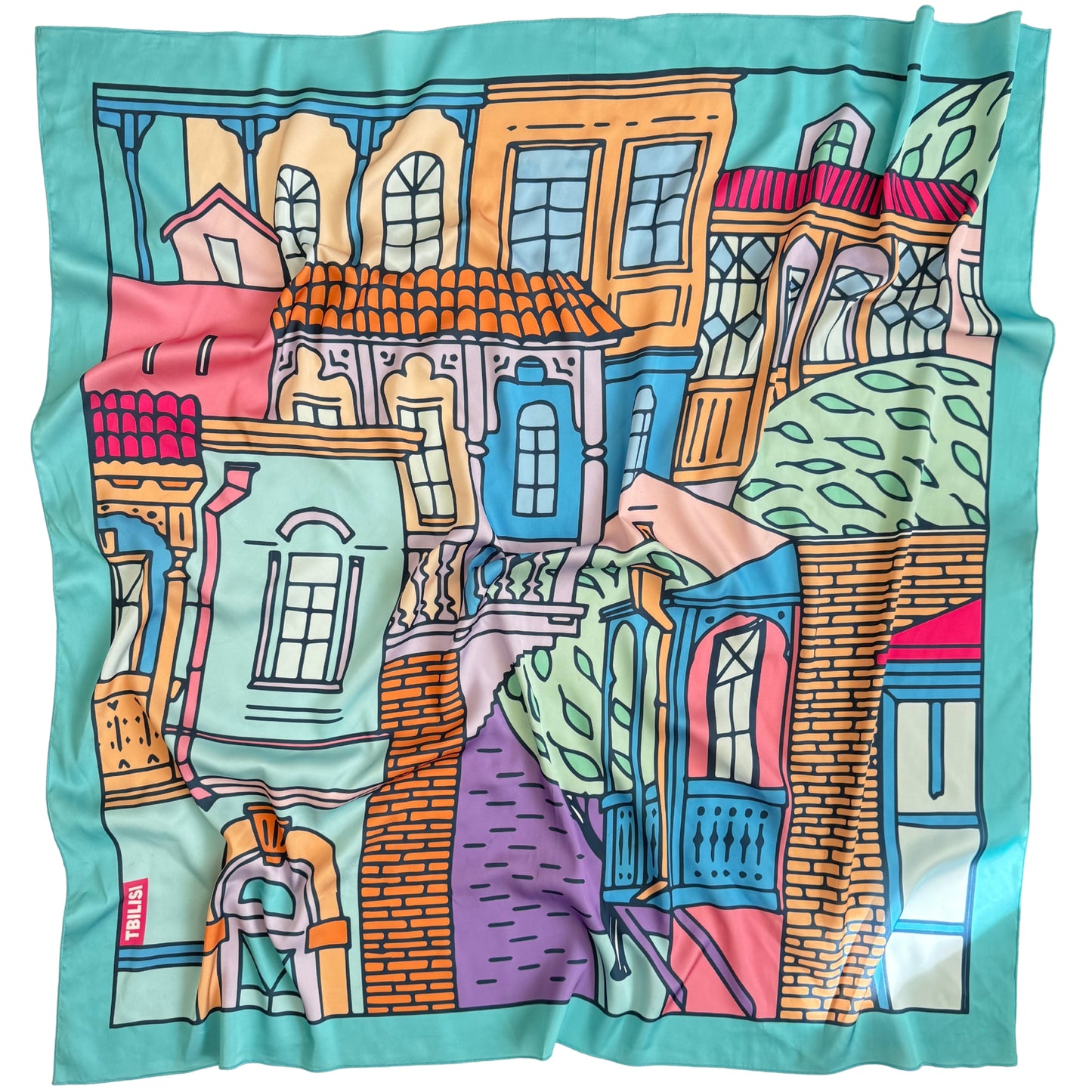Tbilisi Souvenirs Silk Scarf