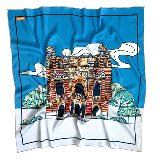 თბილისის სუვენირების აბრეშუმის შარფი