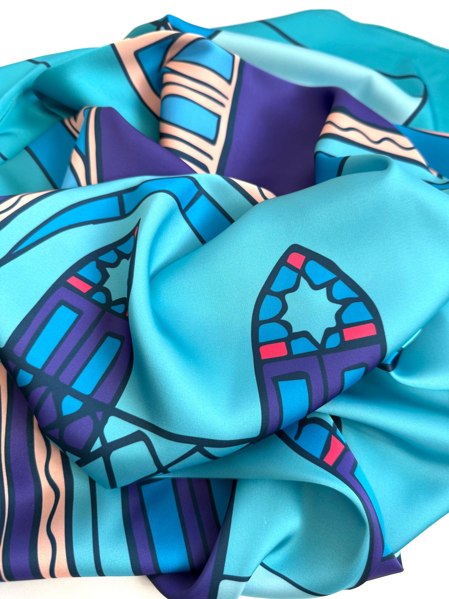 თბილისის სუვენირების აბრეშუმის შარფი