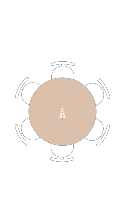 საახალწლო ნაკრები ბეჟი სუფრით